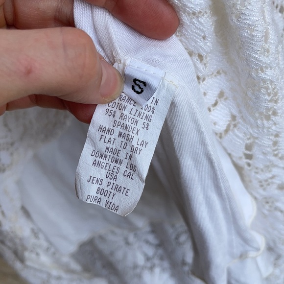 Jen’s Pirate Booty Maverick White Lace Sleeveless Hi Lo Dress Size Small - Picture 9 of 11